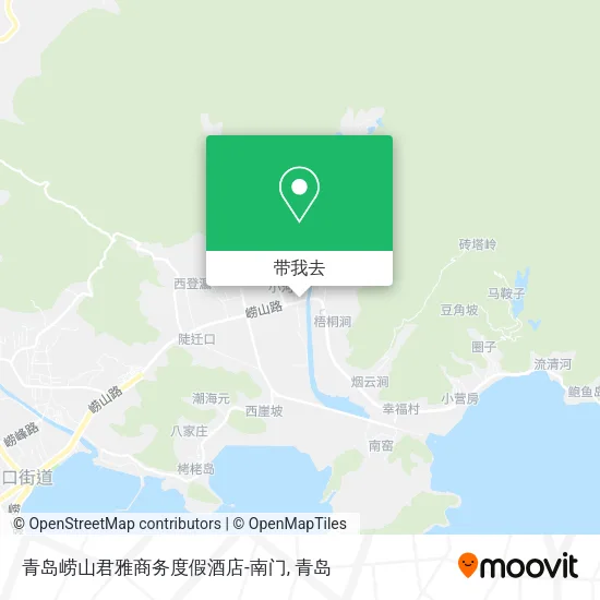 青岛崂山君雅商务度假酒店-南门地图