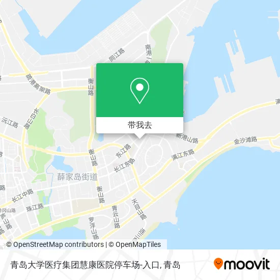 青岛大学医疗集团慧康医院停车场-入口地图