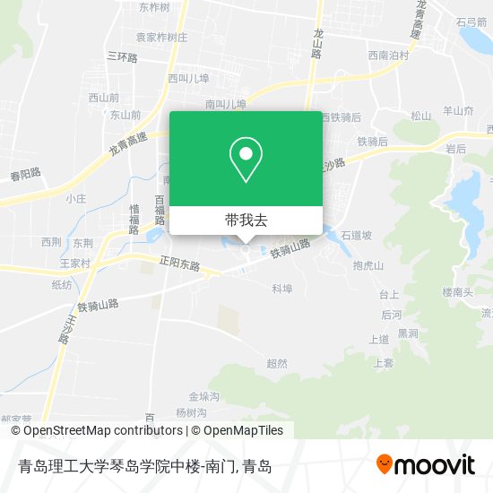 青岛理工大学琴岛学院中楼-南门地图