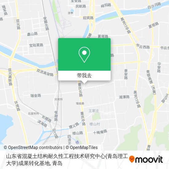 山东省混凝土结构耐久性工程技术研究中心(青岛理工大学)成果转化基地地图