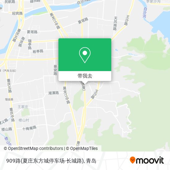 909路(夏庄东方城停车场-长城路)地图