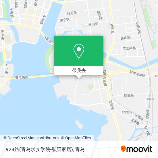 929路(青岛求实学院-弘阳家居)地图