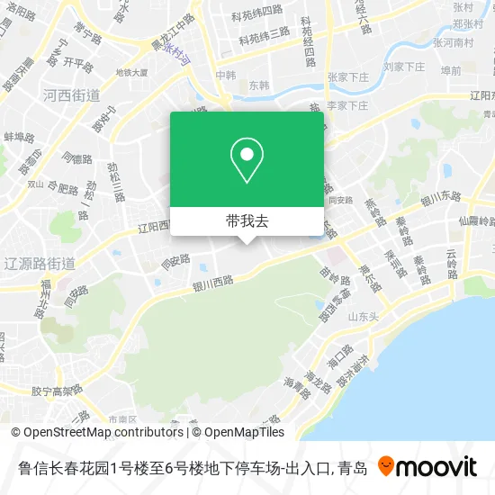 鲁信长春花园1号楼至6号楼地下停车场-出入口地图