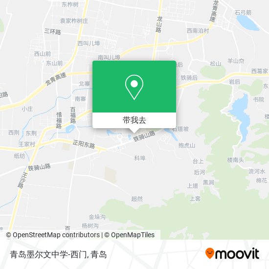 青岛墨尔文中学-西门地图