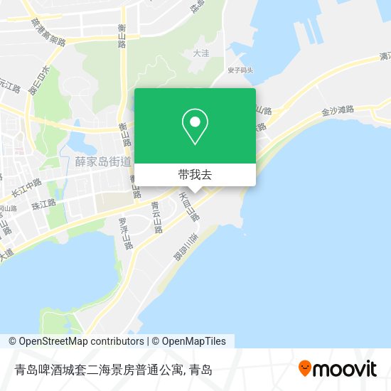 青岛啤酒城套二海景房普通公寓地图