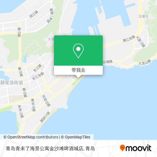 青岛青未了海景公寓金沙滩啤酒城店地图