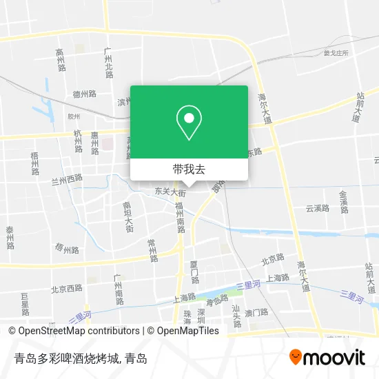 青岛多彩啤酒烧烤城地图
