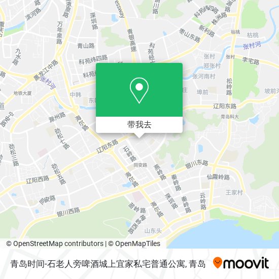 青岛时间-石老人旁啤酒城上宜家私宅普通公寓地图