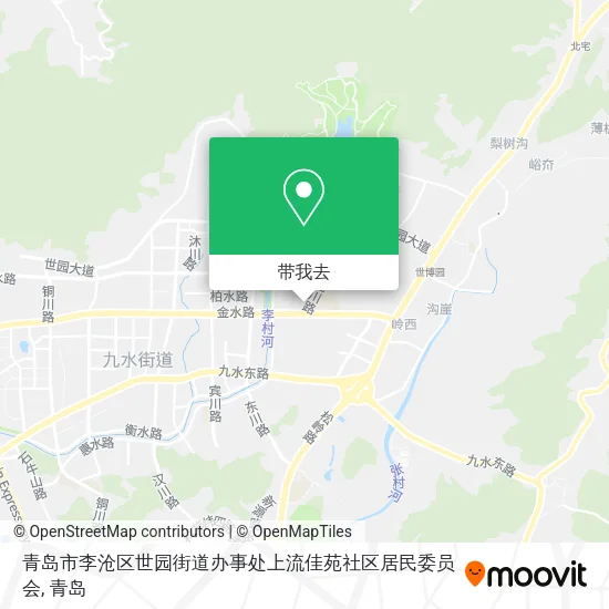 青岛市李沧区世园街道办事处上流佳苑社区居民委员会地图