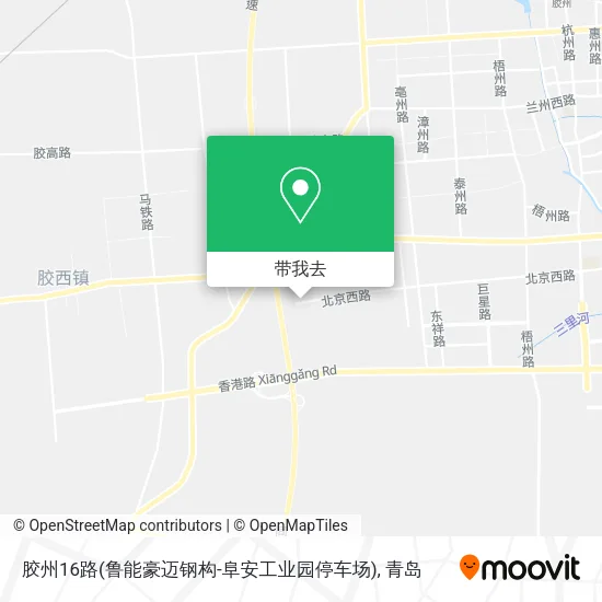 胶州16路(鲁能豪迈钢构-阜安工业园停车场)地图