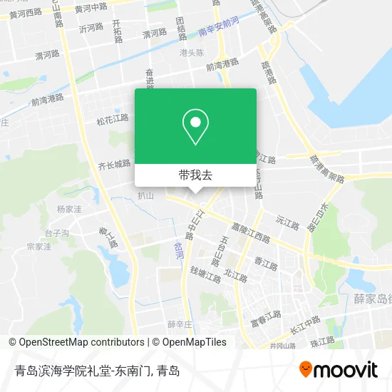 青岛滨海学院礼堂-东南门地图