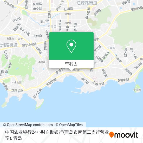 中国农业银行24小时自助银行(青岛市南第二支行营业室)地图