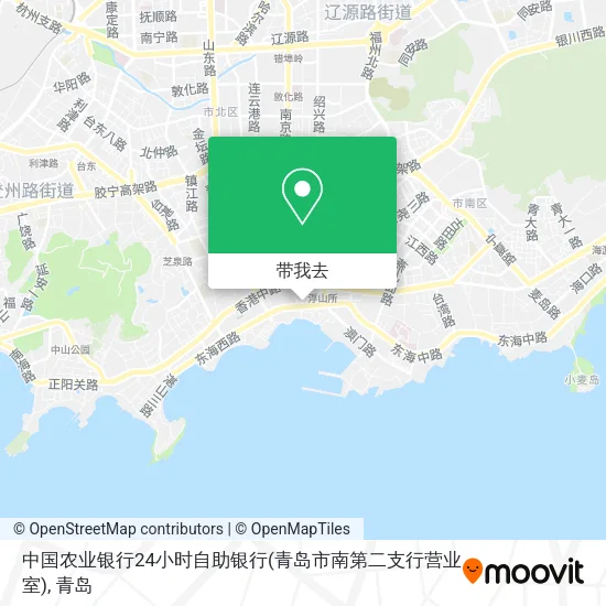 中国农业银行24小时自助银行(青岛市南第二支行营业室)地图