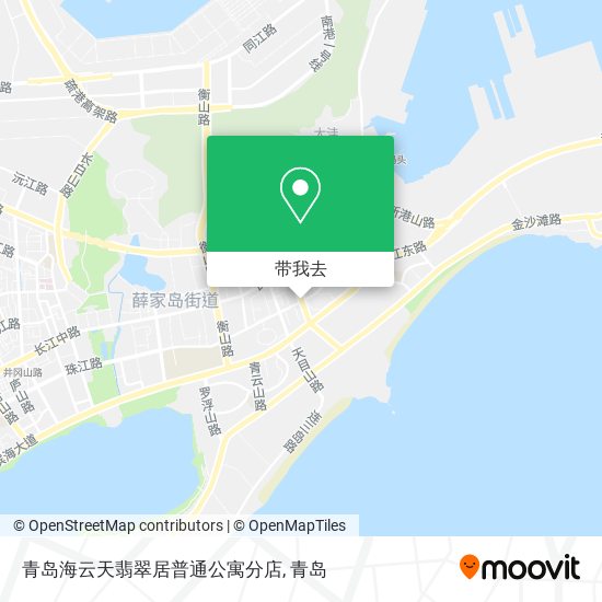 青岛海云天翡翠居普通公寓分店地图