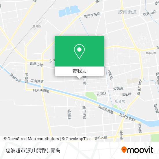 忠波超市(灵山湾路)地图