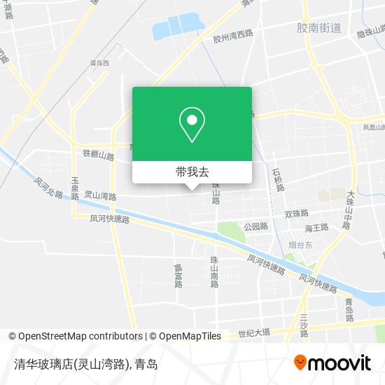 清华玻璃店(灵山湾路)地图