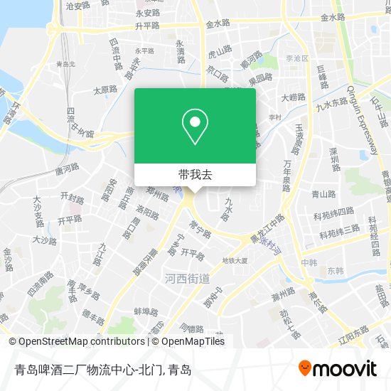 青岛啤酒二厂物流中心-北门地图