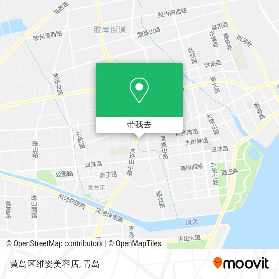 黄岛区维姿美容店地图