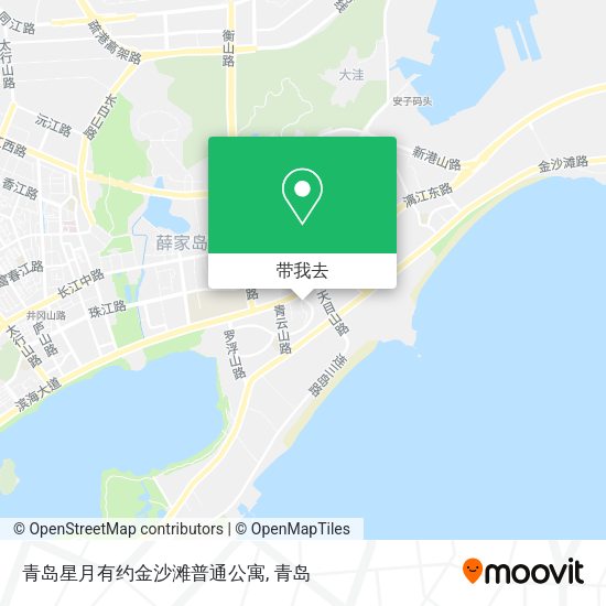 青岛星月有约金沙滩普通公寓地图