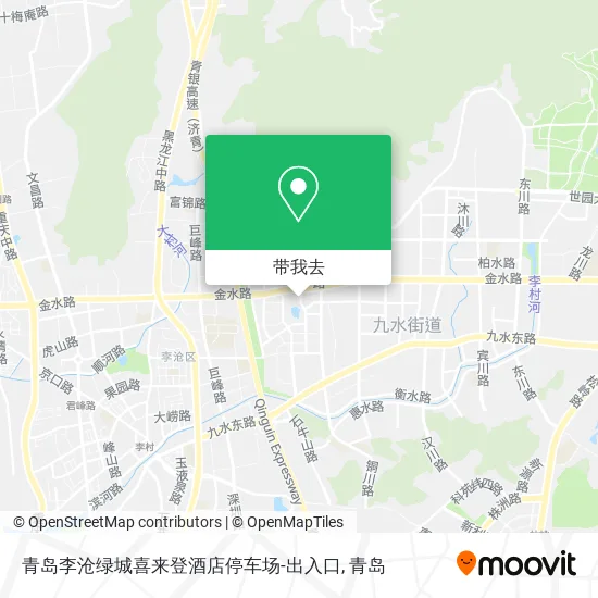 青岛李沧绿城喜来登酒店停车场-出入口地图
