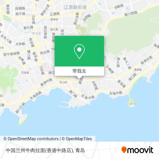 中国兰州牛肉拉面(香港中路店)地图