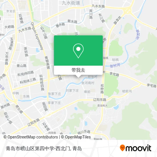 青岛市崂山区第四中学-西北门地图
