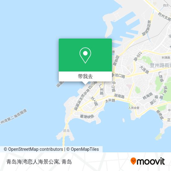 青岛海湾恋人海景公寓地图