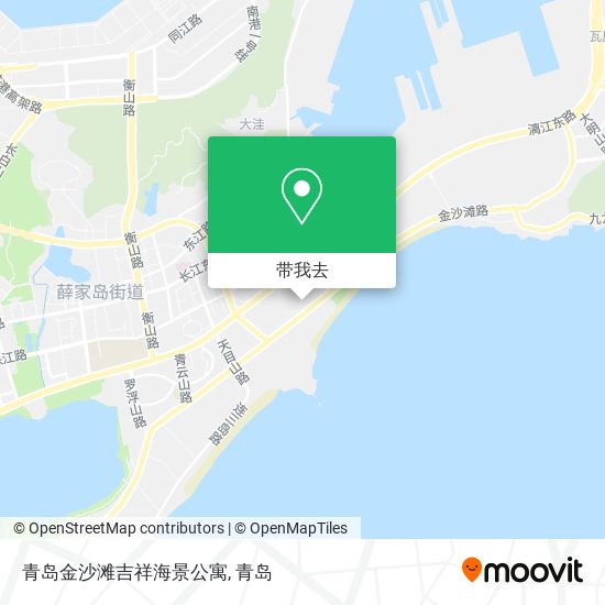 青岛金沙滩吉祥海景公寓地图