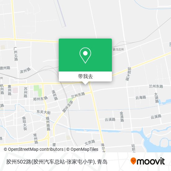 胶州502路(胶州汽车总站-张家屯小学)地图