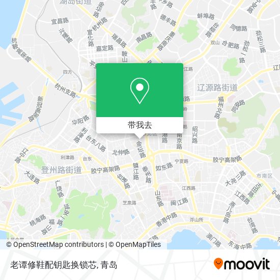 老谭修鞋配钥匙换锁芯地图
