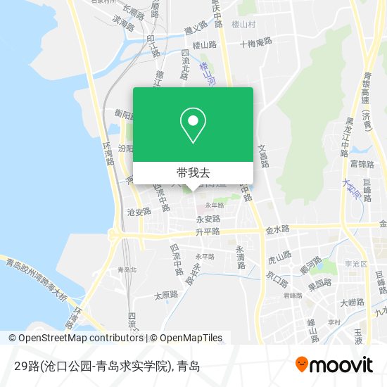 29路(沧口公园-青岛求实学院)地图
