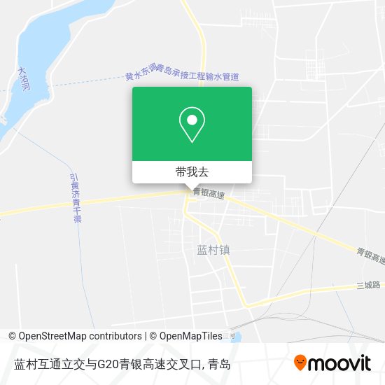 蓝村互通立交与G20青银高速交叉口地图