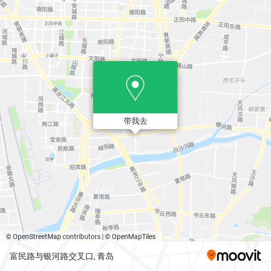 富民路与银河路交叉口地图