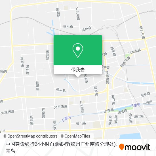 中国建设银行24小时自助银行(胶州广州南路分理处)地图