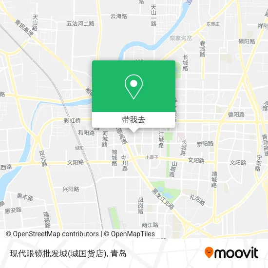 现代眼镜批发城(城国货店)地图