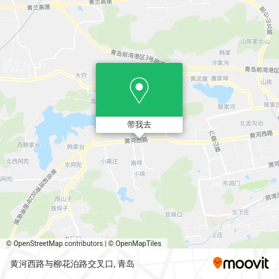 黄河西路与柳花泊路交叉口地图