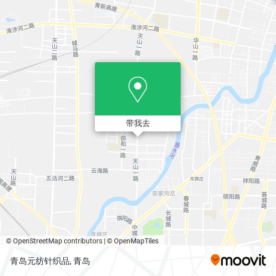 青岛元纺针织品地图