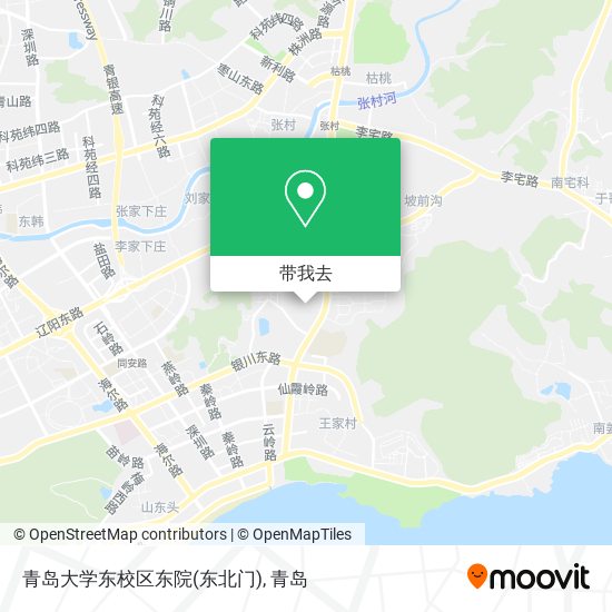 青岛大学东校区东院(东北门)地图