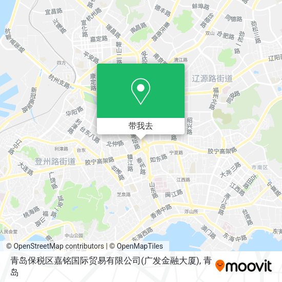 青岛保税区嘉铭国际贸易有限公司(广发金融大厦)地图