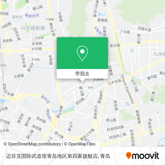 迈菲克国际武道馆青岛地区第四家旗舰店地图