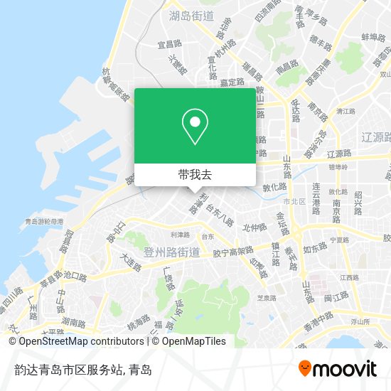 韵达青岛市区服务站地图