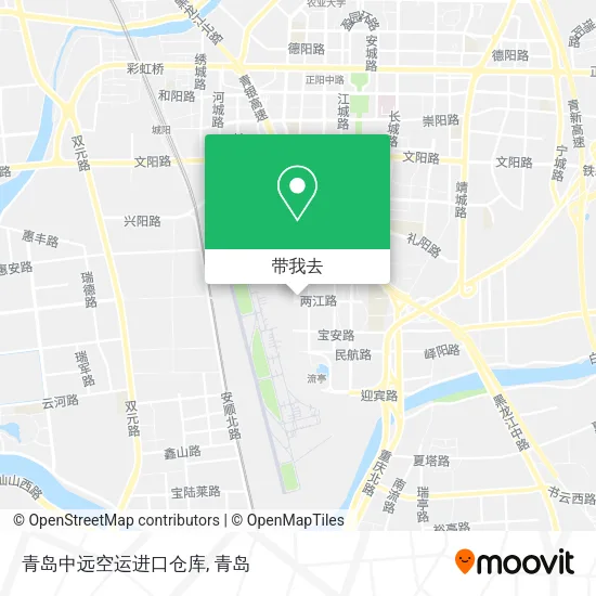 青岛中远空运进口仓库地图
