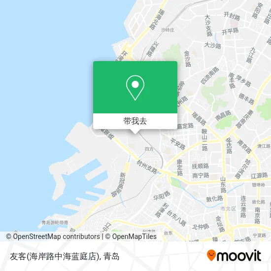 友客(海岸路中海蓝庭店)地图