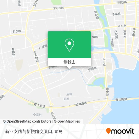 新业支路与新悦路交叉口地图