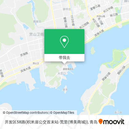 开发区58路(积米崖公交首末站-荒里(博美商城))地图
