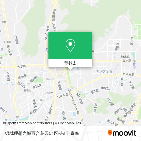 绿城理想之城百合花园C1区-东门地图