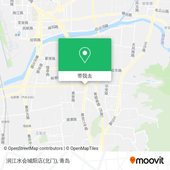 润江水会城阳店(北门)地图
