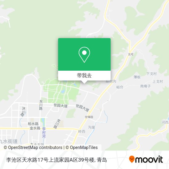 李沧区天水路17号上流家园A区39号楼地图