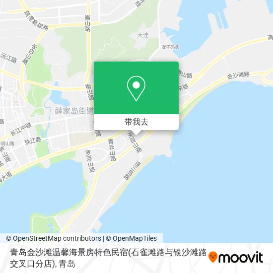 青岛金沙滩温馨海景房特色民宿(石雀滩路与银沙滩路交叉口分店)地图