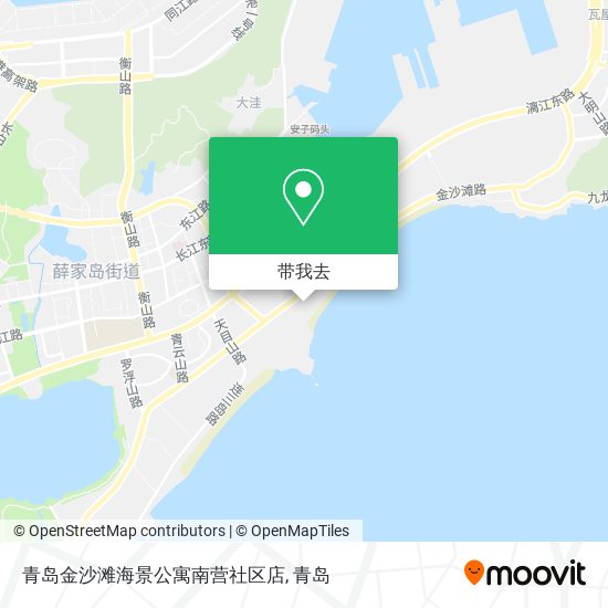 青岛金沙滩海景公寓南营社区店地图
